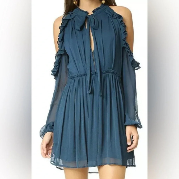 FREE PEOPLE Mini Ruffle Dress - Picture 1 of 9